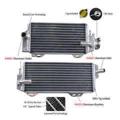 11Worley Aluminum Radiator For Suzuki RMZ250 RMZ 250 2013-2017 2014 2015 2016