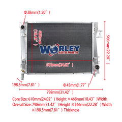 1Wolrey Aluminum Radiator FOR 2002-2004 Dodge Ram 1500 2003 Dodge Ram 2500 3500 CU2479