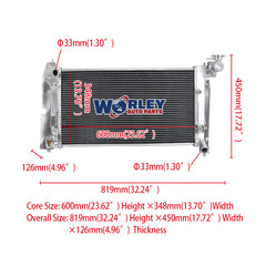 1Wolrey Aluminum Radiator FOR Pontiac Vibe & Toyota Corolla/Matrix 1.8L L4 2003-2008 2004 2005 2006 2007