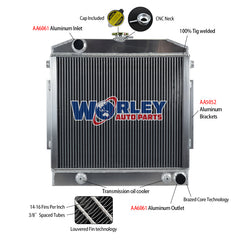 1Wolrey Aluminum Radiator Fits 1968-1977 Mercedes-Benz W114 230 250 280 250/280C;W115 230 220/240D 1969 1970 1971 1972 1973 1974