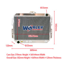1Wolrey Aluminum Radiator Fits 1988-1993 1992 1991 FORD Courier PC/1985-1990 MAZDA B2200 Petrol Diesel