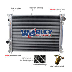 1Wolrey Aluminum Radiator Fits 2011-2023 Dodge Challenger SRT 6.4L 6.2L & More