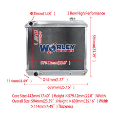 1Wolrey Aluminum Radiator Fits Cadillac Deville 1960-1965 1961 1962 1963 1964