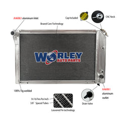 1Wolrey Aluminum Radiator Fits Chevy Corvette C3 5.7L/5.0L 305/350 V8 1977-1982 AUTO
