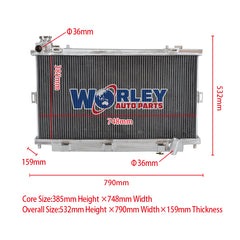 1Wolrey Aluminum Radiator Fits Holden Commodore VE V8 6.0/6.2L HSV ClubSport SS 2006-2013 MT 2007 2008 2009 2010 2011 2012