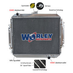 1Wolrey Aluminum Radiator Fits Holden Rodeo TF G3 G6 G7 SERIES 2.5 2.8 DIESEL 1988-1997 1989 1990 1991