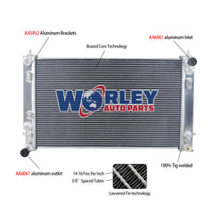 1Wolrey Aluminum Radiator Fits Holden VT VX HSV Commodore V8 GEN3 LS1 5.7L