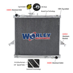 1Wolrey Aluminum Radiator Fits Isuzu/Chevy D-MAX,Holden Rodeo 2.5TDI/RA3.0 Manual M/T