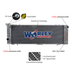 1Wolrey Aluminum Radiator Fits Jeep Cherokee XJ 2.5 4.0 trans cooler driver side 1991-2001