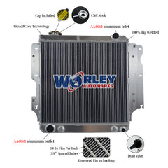 1Wolrey Aluminum Radiator Fits Jeep Wrangler YJ/TJ/LJ RHD 1987-2006 2005 2004 2003 AT