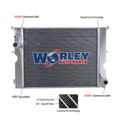 1Wolrey Aluminum Radiator Fits LAND ROVER DEFENDER LD 2.2/2.4 TD4 2.5 TD5 DIESEL 1990-2016 1991 1992 1993