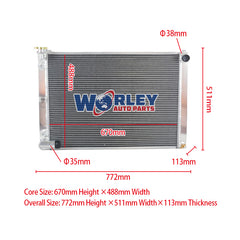 1Wolrey Aluminum Radiator Fits LEXUS RX330 MCU38 3.3L 6cyl 2/2003-12/2005 2004 Auto Manual