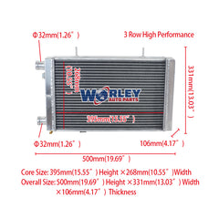 1Wolrey Aluminum Radiator Fits Lotus Europa 1.5L/1.6L 1966-1976 M/T 1967 1968 1969 1970 1971 1972 1973 1974 1975