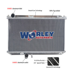 1Wolrey Aluminum Radiator Fits Mazda RX8 FE Series1 13B Renesis 1.3L Petrol MT 2003-2012 2005 2006 2007 2008 2009 2010 2011
