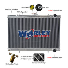 1Wolrey Aluminum Radiator Fits NISSAN SKYLINE S13 CA18 R32 RB20