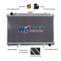 1Wolrey Aluminum Radiator Fits Nissan 180SX/200SX/Silvia RPS13/PS13/S14 SR20DET