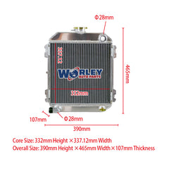 1Wolrey Aluminum Radiator Fits Nissan Datsun 1200 B120 GEN II Stealth A12 MT