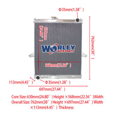 Wolrey Aluminum Radiator Fits Nissan 1Patrol GU / Y61 4.2 TD42 Turbo Diesel AT