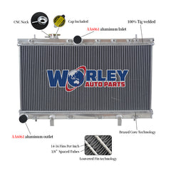 1Wolrey Aluminum Radiator Fits Subaru Impreza Wrx STI GDB GDA GD 2002-2007 2003 2004 2005