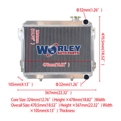 1Wolrey Aluminum Radiator Fits TOYOTA Corolla AE71 AE72 1979-1983 Racing Aluminum Radiator 1980 1981 1982