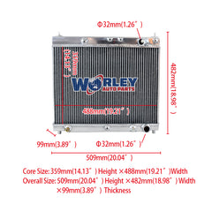 1Wolrey Aluminum Radiator Fits TOYOTA ECHO NCP12/13;SCION XA NCP61;XB NCP31 1NZ-FE 1.5L