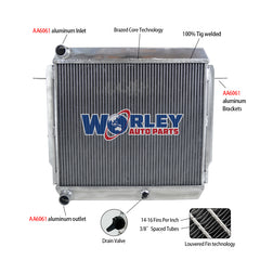 1Wolrey Aluminum Radiator Fits TOYOTA LAND CRUISER BJ70/BJ71/BJ73/BJ74/BJ75 3.4L 3B 1984-1989 1985 1986 1987 1988