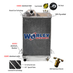 1Wolrey Aluminum Radiator Fits TRIUMPH TR4 1961-1965 1964 1963 1962 Manual