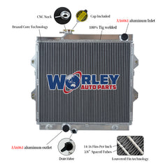 1Wolrey Aluminum Radiator Fits Toyota Hilux RZN149R RZN169R RZN174 2.7L 1997-2005 1998 1999 2000