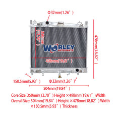 1Wolrey Aluminum Radiator Fits Toyota Yaris/Corolla AXIO NCP 90/91/92/93 130/131 NZE161 1NZ AT