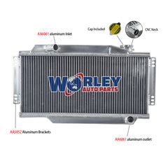 1Wolrey Aluminum Radiator Fits Triumph Spitfire Mark III IV 1500 1.3 1.5 Petrol 1964-1978 MT 1965 1966 1967 1968 1969