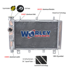 1Wolrey Aluminum Radiator Fits Triumph TT 600 TT600 2000-2003 2001 2002