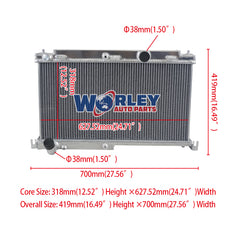 1Wolrey Aluminum Radiator for MAZDA RX7 FD3S MT 1992 1993 1994 1995 92 93 94