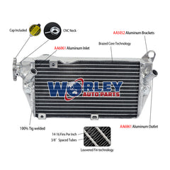 1Worley Aluminum Alloy Radiator KAWASAKI KLR650 KLR 650 1987-2007 1988 1989 1990 1991 1992