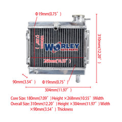1Worley Aluminum Radiator FOR 1976-1980 Yamaha TZ250 TZ350 1977 1978 1979