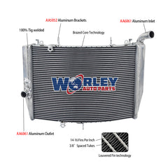 1Worley Aluminum Radiator FOR Honda CBR600RR 2007-2023 CBR600RR ABS 2009-2023 2010 2011 2012 2013 2014 2015 2016
