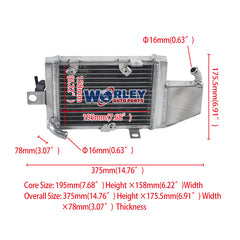 1Worley Aluminum Radiator FOR Scorpa T ride
