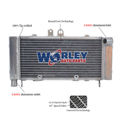 1Worley Aluminum Radiator For 2002-2007 Honda CB900F Hornet 900 CB919F 919 SC48 2003 2004 2005