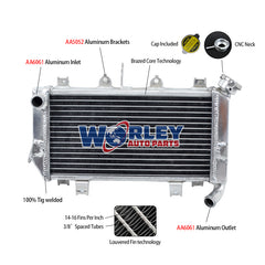 1Worley Aluminum Radiator For 2018 2019 2020 2021 2022 Kawasaki Ninja 400 EX400