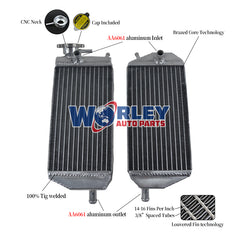 1Worley Aluminum Radiator For GAS GAS MX/SH/EC 200/250/300 2007-2011 2010 2009