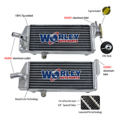 1Worley Aluminum Radiator For HUSABERG FE 370 450 570 2009 2010 2011 2012 09 10 11 12