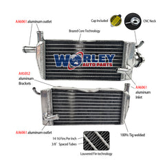 1Worley Aluminum Radiator For Honda CR125R CR125 CR 125 R 1990-1997 1991 1992 1993 1994 1995 1996