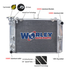 1Worley Aluminum Radiator For Honda Magna VF1100C V65 VF 100C 1983-1986 1984 1985