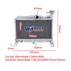 1Worley Aluminum Radiator For Honda NC19 NSR400 NS400R NS400RG NS 400 R 1985-1988 1986 1987