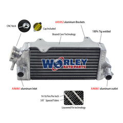 1Worley Aluminum Radiator For KAWASAKI KX80 KX 80 1984 84