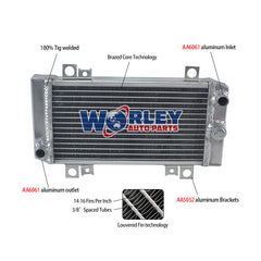 1Worley Aluminum Radiator For KAWASAKI Ninja EX250 EX 250 2008-2012 2009 2010 2011
