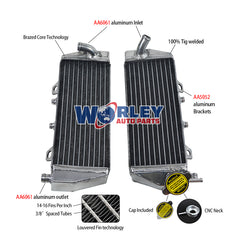 1Worley Aluminum Radiator For KTM 450 SX-F 450SXF XC-F 2016 2017 2018 450 SX-F 450SXF XC-F 2016 2017 2018
