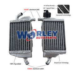 1Worley Aluminum Radiator For KTM 65 SX 2016 2017 2018 2019 2020 2021