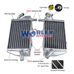 1Worley Aluminum Radiator For KTM 65 SX/SXS/XC 2009-2015 2013 2012 2011 2010