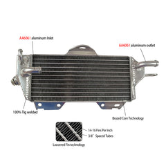 1Worley Aluminum Radiator For KTM 85 SX / 85 XC / 85 SXS / 105 SX / 105 XC 2003-2012 2004 2005 2006 2007 2008 2009 2010 2011