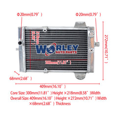 1Worley Aluminum Radiator For Kawasaki KFX700 KFX 700 2003-2009 2004 2005 2006 2007 2008